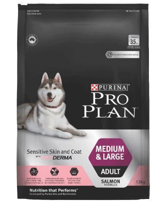 Pro Plan Sensitive Skin And Coat With Optiderma Adult Medium And Large Breed Dry Dog Food 12kg