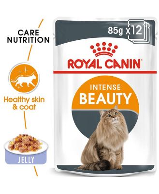 Royal Canin Hair And Skin Jelly Wet Cat Food Pouches 48 X 85g