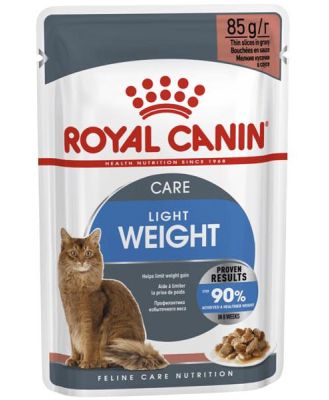 Royal Canin Light Weight Care Gravy Wet Cat Food Pouches 48 X 85g