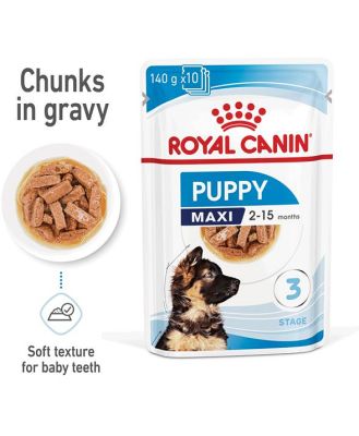 Royal Canin Maxi Puppy Wet Dog Food Pouches 40 X 140g
