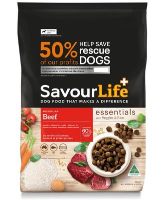 Savourlife Essentials Adult Std Beef Dry Dog Food 15kg