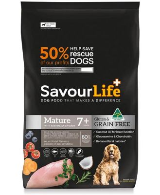 Savourlife Grain Free Mature 7 Plus With Australian Chicken Dry Dog Food 2.5kg
