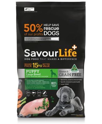 Savourlife Large Breed Puppy Grain Free Chicken Dry Dog Food 15kg