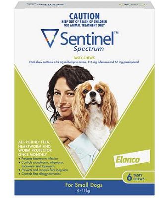 Sentinel Spectrum Chews Small Green 12 Pack