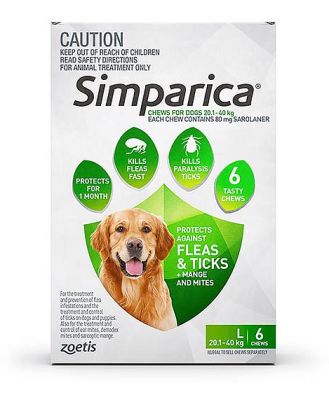 Simparica Flea Tick Chews Large Dog 12 Pack