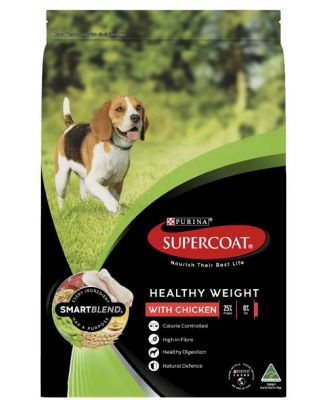 Supercoat Smartblend Dry Dog Food Healthy Weight With Chicken 2.6kg