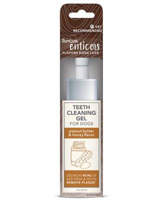 Tropiclean Enticers Teeth Cleaning Gel Peanut Butter And Honey 59ml