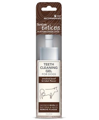 Tropiclean Enticers Teeth Cleaning Gel Smoked Beef Brisket 118ml