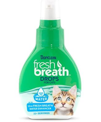 Tropiclean Fresh Breath Drops For Cats Display 2 X 65ml