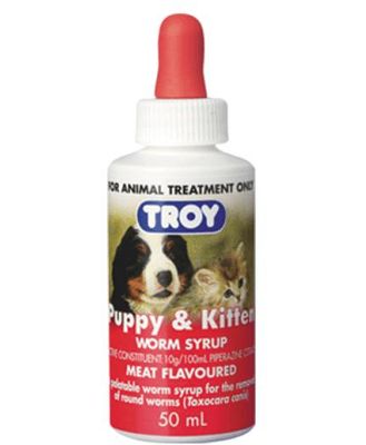 Troy Puppy And Kitten Worm Syrup 50ml