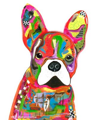 What The Woof Sticker French Bulldog Frenchie Each