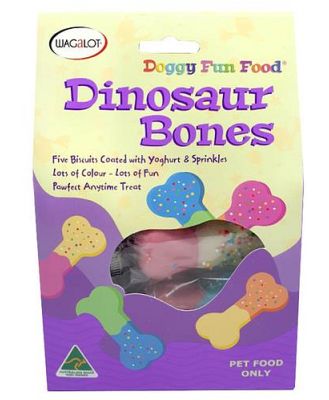 Wagalot Doggy Fun Food Dinosaur Bones Dog Treats Each