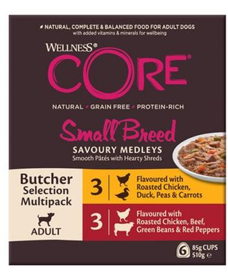 Wellness Core Savoury Medleys Butchers Selection Multipack Wet Dog Food 12 X 85g