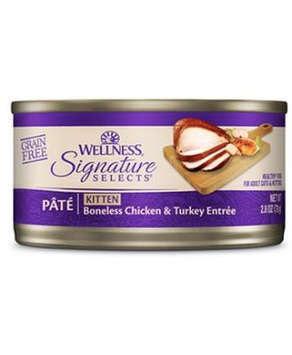Wellness Signature Selects Pate Boneless Chicken And Turkey Entree Kitten Wet Cat Food 24 X 79g