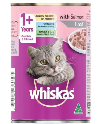 Whiskas 1 Plus Salmon Loaf Wet Cat Food 24 X 400g