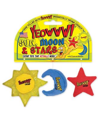 Yeowww Cat Toys With Pure American Catnip Sun Moon And Stars Each