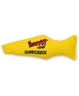 Yeowww Cat Toys With Pure American Catnip Yellow Fish Each