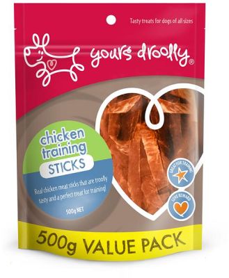 Yours Droolly Chicken Training Sticks Dog Treat 500g