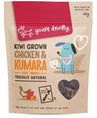 Yours Droolly Kiwi Grown Chicken Kumara Dog Treat 100g