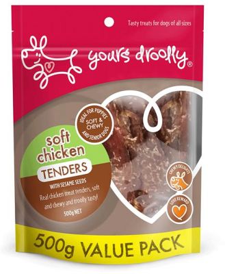 Yours Droolly Soft Chicken Tenders Dog Treats 500g