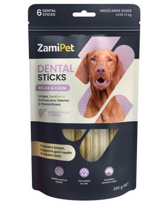 Zamipet Dog Dental Sticks Relax And Calm 6 Pieces 200g 6 Chews