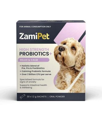 Zamipet Dog High Strength Probiotics Plus Relax And Calm 30 X 1.2g
