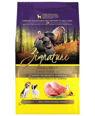 Zignature Grain Free Turkey Small Bites Formula Dry Dog Food 1.8kg