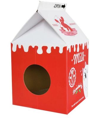 Zodiac Cat Scratcher Milk Box Red Each
