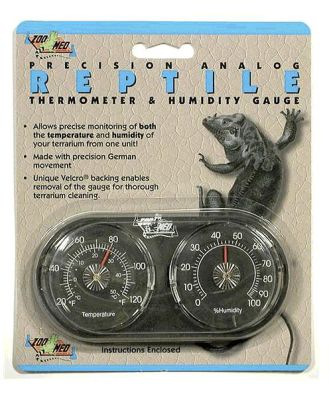 Zoo Med Dual Thermometer Humidity Gauge Each
