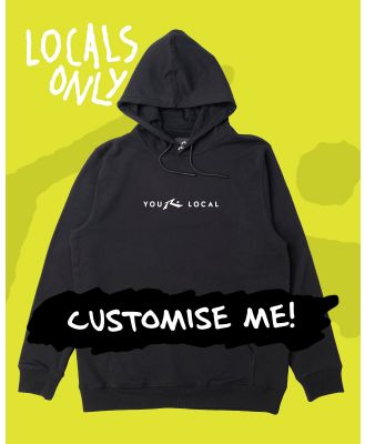 Locals Only Custom Printed Fleece Hoodie, L / Black