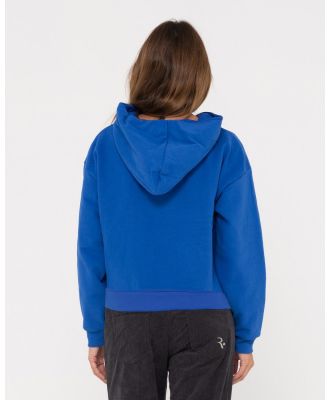 Rusty Old School Cropped Hooded Fleece - Blue Sapphire Rusty Australia, 6 / Blue Sapphire