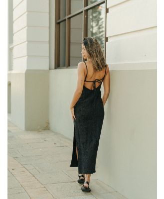 Anastasia Midi Dress - Black Rusty Womens Australia, 12 / Black