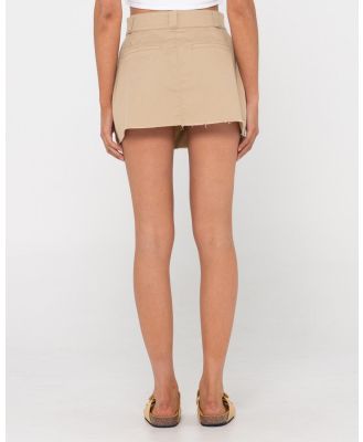 Bobbi Mini Skirt - Oatmilk Rusty Australia, 8 / Oatmilk