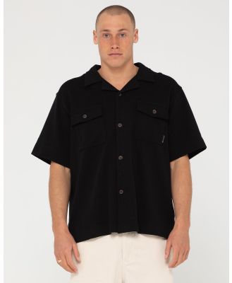 Boxy Badman Short Sleeve Shirt - Black Rusty Australia, M / Black