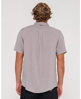 Razor Blade Short Sleeve Rayon Shirt - Frost Grey Rusty Australia, S / Frost Grey