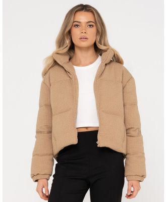 Soleil Puffer Jacket - Latte Rusty Australia, 14 / Latte