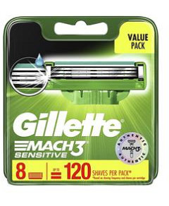 Gillette Mach 3 Sensitive Blades Refill 8 Pack