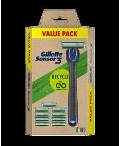 Gillette Sensor 3 Razor with Blades Refill 10 Pack