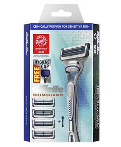 Gillette Skinguard Razor with Blades Refill 4 Pack