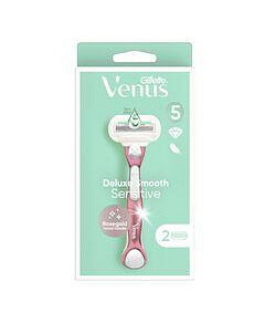 Gillette Venus Deluxe Smooth Sensitive Rose Gold Ladies Razor with 2 Blades Refill
