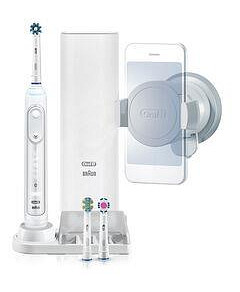 Oral-B Genius 9000 Electric Toothbrush with 3 Replacement Heads & Smart Travel Case, White