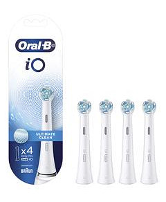 Oral-B iO Ultimate Clean Replacement Brush Heads 4 Pack - White