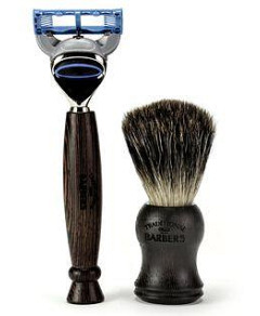 Wahl Traditional Barbers Wenge Wood Gift Set with Black Bristle Brush