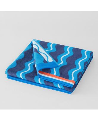 Sheridan Nello Beach Towel in Azure Material: Cotton @Sheridan Rewards