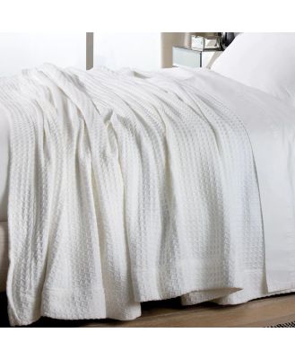 Therapillo™ Cotton Waffle Blanket in White Size: Single Double @Sheridan Rewards