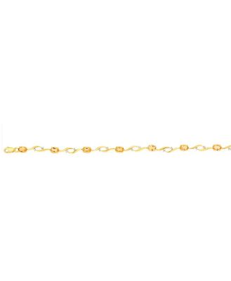 8Carat Citrine & 0.10Ct Diamond in 9ct Yellow Gold Bracelet