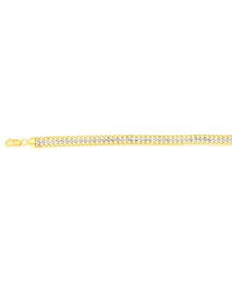 9ct Two Tone Gold Infinity 19cm Bracelet