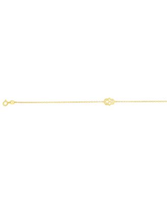 9ct Yellow Gold Hand Of Fatima 19cm Bracelet