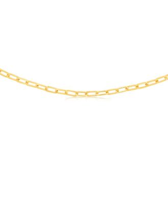 9ct Yellow Gold Silver filled Square Rolo 42cm Chain