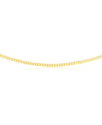 9ct Yellow Solid Gold Compact Square Curb 55cm Chain